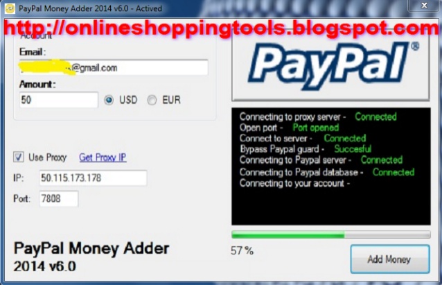 paypal money adder v8.0 activation code free